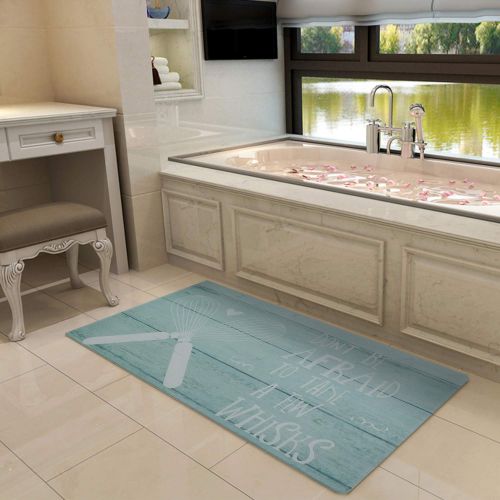  Kitchen Mat Set, KIMODE 2 Piece Waterproof Kitchen Rugs Cushioned Chef Soft Non-Slip Rubber Back Floor Mats Washable Oil Proof Doormat Bathroom Runner Area Rug Carpet (18 x 29+18 x