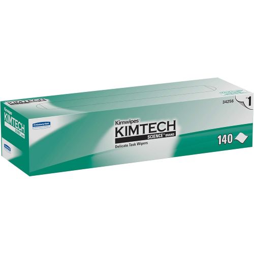  KIMTECH Kimtech 34256CT Kimwipes Delicate Task Wipers, 1-Ply, 14 710 x 16 35, 140 per Box (Case of 15 Boxes)
