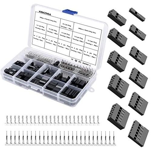  Besuchen Sie den KINCREA-Store KINCREA 2.54mm Male Female Dupont Wire Jumper with Pin Header Connector Housing Kit - 620pcs JA001