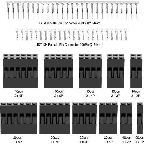  Besuchen Sie den KINCREA-Store KINCREA 2.54mm Male Female Dupont Wire Jumper with Pin Header Connector Housing Kit - 620pcs JA001