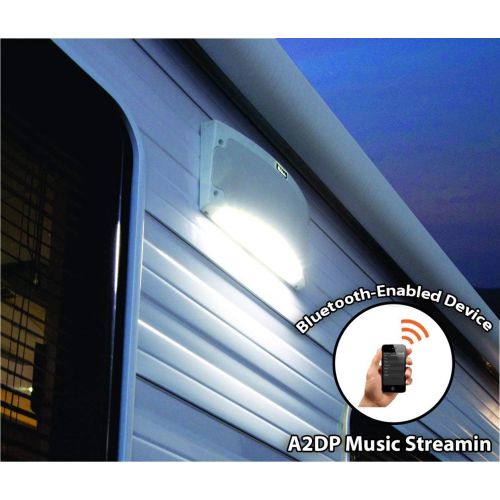  KING RVM1000 Bluetooth Outdoor Speaker with White LED Light - White