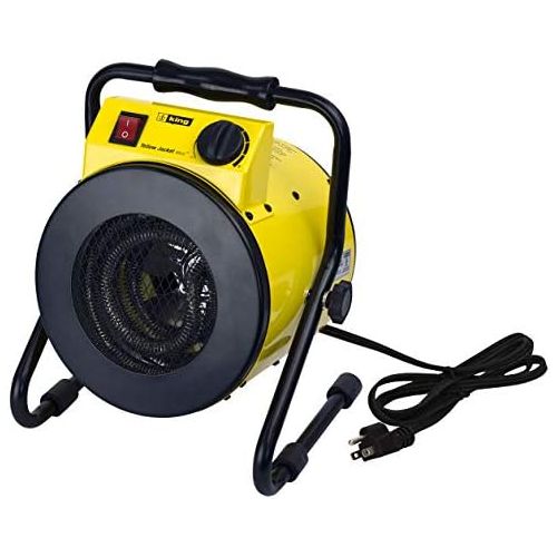  King Electric PSH1215T Portable Shop Heater with Thermostat, Yellow