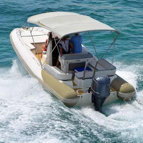  [아마존베스트]KING BIRD 3 Bow Bimini Top Cover Sun Shade Boat Canopy Waterproof 1 Inch Stainless Aluminum Frame 46 Height with Rear Support Poles and Storage Boot 5 Colors 5 Sizes