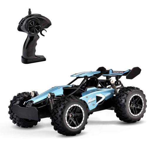  [아마존베스트]Rc Cars, KINGBOT 2.4 Ghz 1:18 Scale 2WD Remote Control Car Toys 14 Km/H All Terrain Radio Control Off-Road Vehicle with 50M Control & 20 Mins Play Time for Kids Birthday Gifts (306