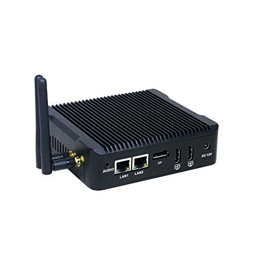  KINGDEL Kingdel NC50 Super Compact Fanless Mini PC with Intel Celeron 4 Core CPU, 8GB RAM, 128GB SSD, 2LAN, DP, HDMI, COM, Wi-Fi, Windows 7