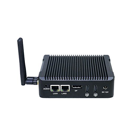  KINGDEL Kingdel NC50 Super Compact Fanless Mini PC with Intel Celeron 4 Core CPU, 8GB RAM, 128GB SSD, 2LAN, DP, HDMI, COM, Wi-Fi, Windows 7