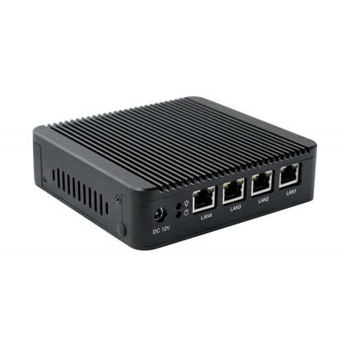  KINGDEL Kingdel 4LAN Mini PC, Windows 7 HTPC with intel J1900 Quad Core CPU, 8GB RAM, 256GB SSD, VGA, Wi-Fi, Fanless