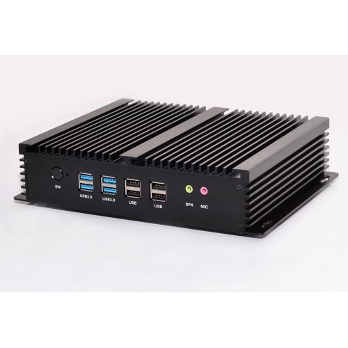  KINGDEL Kingdel Fanless Ultra Compact Computer, Windows 10 Mini PC with Intel i7 CPU, 4GB RAM, 128GB SSD, 2xLAN, 2xHDMI, 4xUSB 3.0, 6xCOM RS232, Wi-Fi, Windows 10 Pro