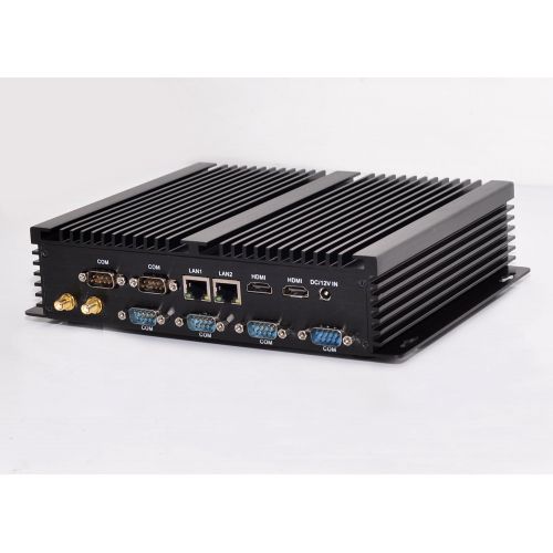  KINGDEL Kingdel Fanless Ultra Compact Computer, Windows 10 Mini PC with Intel i7 CPU, 4GB RAM, 128GB SSD, 2xLAN, 2xHDMI, 4xUSB 3.0, 6xCOM RS232, Wi-Fi, Windows 10 Pro