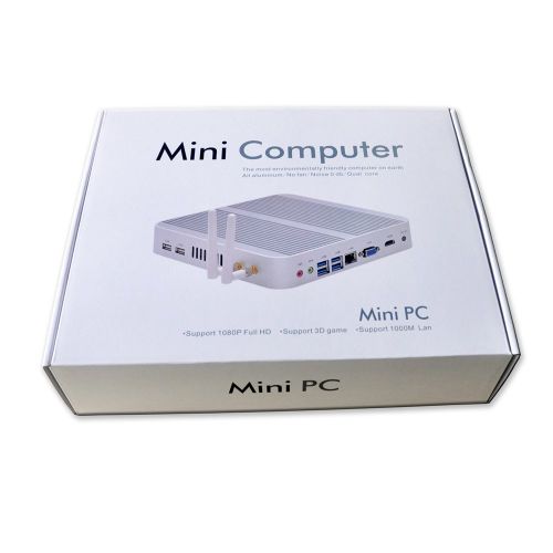  KINGDEL Kingdel Mini Desktop Computer, Windows 10 Micro PC with Intel i7 CPU, 8GB RAM, 128GB SSD+1TB HDD, Fanless, 2xLAN, 2xHDMI, 4xUSB 3.0, 6xCOM RS232, Wi-Fi, Metal Case, Windows 10 Pro