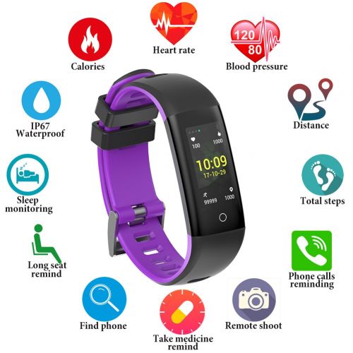  KINGEAR Fitness Tracker-Smart Bracelet with Heart Rate Blood Pressure Monitor