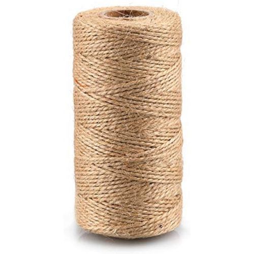  KINGLAKE 328 Feet Natural Jute Twine Best Arts Crafts Gift Twine Christmas Twine Durable Packing String for Gardening Applications