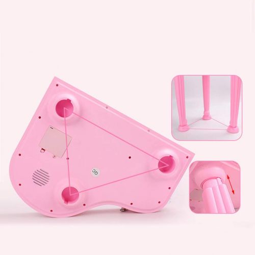  KINGLING-piano Piano Childrens Keyboard Girl Toy Beginner Charging With Microphone (Color : Pink)