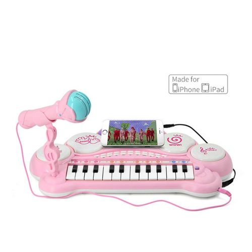  KINGLING-piano Piano Childrens Educational Toys Mobile Phone Multi-function Early Education Piano Childrens Keyboard Toy (color : Pink)