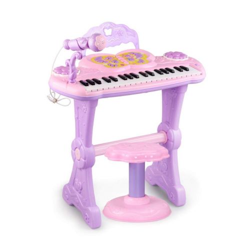  KINGLING-piano Piano Childrens Keyboard Puzzle Multi-function Piano Toy With Microphone (color : Pink)