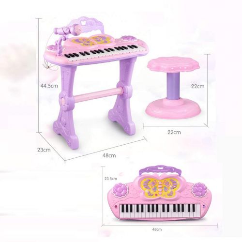  KINGLING-piano Piano Childrens Keyboard Puzzle Multi-function Piano Toy With Microphone (color : Pink)