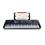 KINGLING-piano Piano Childrens Keyboard 61-key Microphone Puzzle Education Music Toy (Color : BLACK)