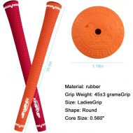KINGRASP Golf Grips, Standard/Mid Size 5 Colors for Choice, Rubber Golf Club Grips 2022 Golf Grips Kit