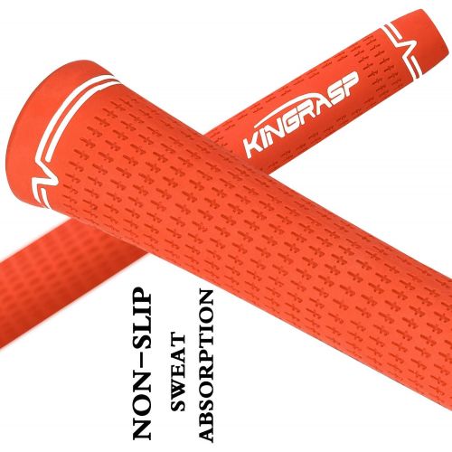  KINGRASP Golf Grips, Standard/Mid Size 5 Colors for Choice, Rubber Golf Club Grips 2022 Golf Grips Kit