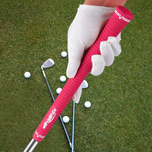  KINGRASP Golf Grips, Standard/Mid Size 5 Colors for Choice, Rubber Golf Club Grips 2022 Golf Grips Kit