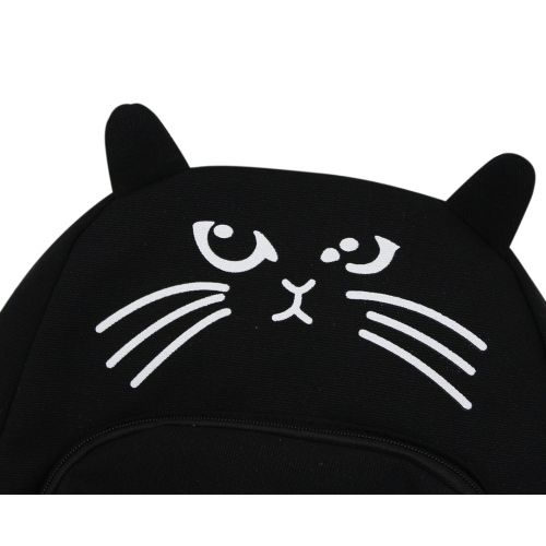  KINGSEVEN Cute Cat Canvas Backpack School Shoulder Bookbag Travel Daypack