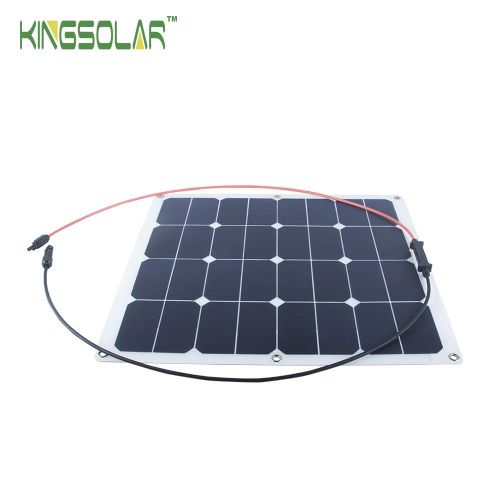  KINGSOLAR Flexible Solar Panel 50W 18V ETFE Bendable Ultra Thin Solar Charger with MC4 Cable Charging for Car Boat Battery