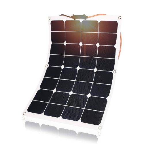  KINGSOLAR Flexible Solar Panel 50W 18V ETFE Bendable Ultra Thin Solar Charger with MC4 Cable Charging for Car Boat Battery