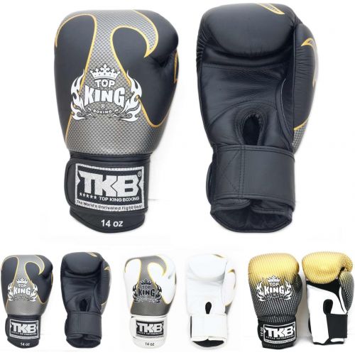  Top King Gloves Color Black White Red Blue Gold Size 8, 10, 12, 14, 16 oz Design Air, Empower, Superstar, and more for Training and Sparring Muay Thai, Boxing, Kickboxing, MMA (Sup