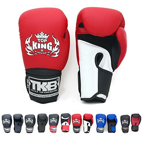  KINGTOP Top King Gloves Color Black White Red Blue Gold Size 8, 10, 12, 14, 16 oz Design Air, Empower, Superstar, and more for Training and Sparring Muay Thai, Boxing, Kickboxing, MMA