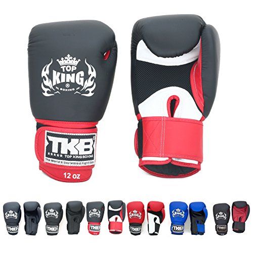  KINGTOP Top King Gloves Color Black White Red Blue Gold Size 8, 10, 12, 14, 16 oz Design Air, Empower, Superstar, and more for Training and Sparring Muay Thai, Boxing, Kickboxing, MMA