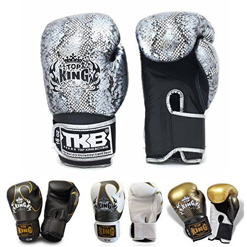  KINGTOP Top King Gloves Color Black White Red Blue Gold Size 8, 10, 12, 14, 16 oz Design Air, Empower, Superstar, and more for Training and Sparring Muay Thai, Boxing, Kickboxing, MMA