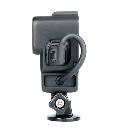  KINGWON ABS Kunststoff Schutz Gehause Schale fuer GoPro Hero 7 Black mit kaltem Schuhmontage Mikrofon Adapter Halterung