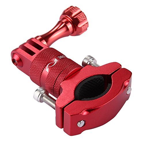  KINGWON Kingwon Bike Clip Halterung Drehbar Fahrrad Rack Aluminium Legierung Fahrrad Lenker Adapter Halterung mit Schraube fuer GoPro Fusion, Hero5/hero4Session, Hero 65, Xiao Mi Yi mijia