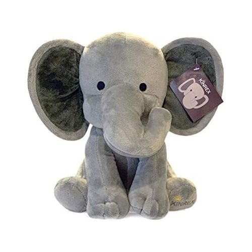  [아마존베스트]KINREX Stuffed Elephant Animal Plush - Toys for Baby, Boy, Girls - Great for Nursery, Room Decor, Bed - Grey - Measures 9 Inches