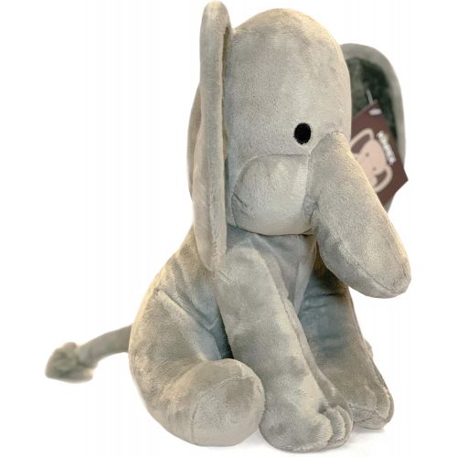  [아마존베스트]KINREX Stuffed Elephant Animal Plush - Toys for Baby, Boy, Girls - Great for Nursery, Room Decor, Bed - Grey - Measures 9 Inches