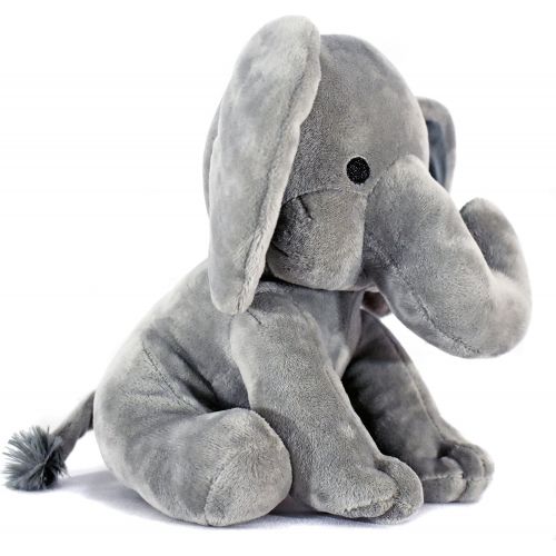  [아마존베스트]KINREX Stuffed Elephant Animal Plush - Toys for Baby, Boy, Girls - Great for Nursery, Room Decor, Bed - Grey - Measures 9 Inches