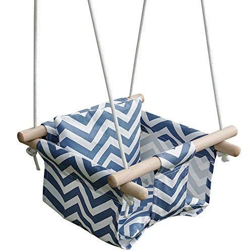  [아마존베스트]KINSPORY Toddler Baby Hanging Swing Seat Secure Canvas Hammock Chair with Soft Backrest Cushion - Installation Accessories Included