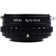 KIPON Macro Lens Mount Adapter with Helicoid for Nikon F-Mount, G-Type Lens to FUJIFILM X-Mount Camera