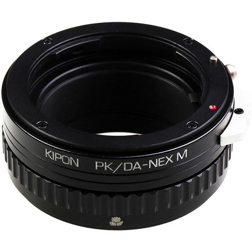  KIPON Macro Lens Mount Adapter with Helicoid for Pentax K-Mount, DA-Series Lens to Sony-E Mount Camera