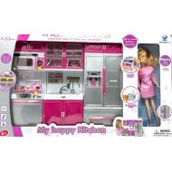 KITCHEN Modern Kitchen Battery Operated Toy Kitchen Playset, Perfect for 11.5" Tall Doll