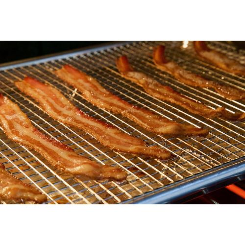  KITCHENATICS Professional Grade Stainless Steel Cooling and Roasting Wire Rack Fits Half Sheet Baking Pan for Cookies, Cakes Oven-Safe for Cooking, Smoking, Grilling, Drying - Heav