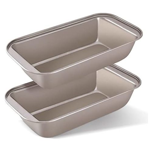  [아마존베스트]KITESSENSU Bread Pans for Baking, Nonstick Carbon Steel Loaf Pan, 9 x 5 Inch, Set of 4, Oven Mitt Included