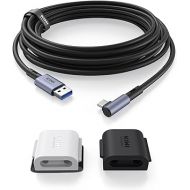 KIWI design Link Cable Compatible with Quest 3/2/1/Pro, and Pico 4, 16FT with Cable Clip, High Speed PC Data Transfer, USB 3.0 to USB C Cable for VR Headset