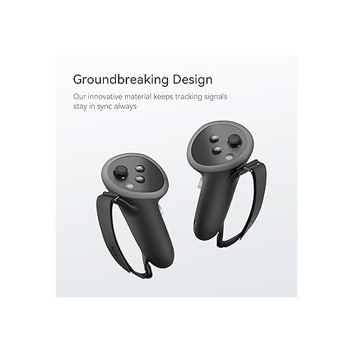  KIWI design Controller Grips Compatible with Meta Quest 3 Accessories, Silicone Hand Strap Protector with Knuckle Straps