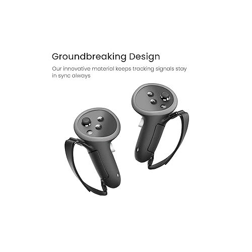  KIWI design Upgraded Comfort Controller Grips Compatible with Meta Quest 3 Accessories, Hand Straps with Battery Opening and Knuckle Straps Protector
