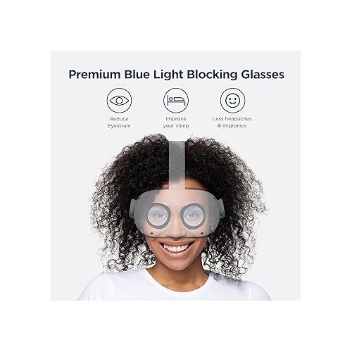  KIWI design Blue Light Blocking Glasses, VR Lens Protector Accessories Compatible with Quest 2, Anti-Glare and Protect Your Eyes from Harmful Blue Light (1 Pair)