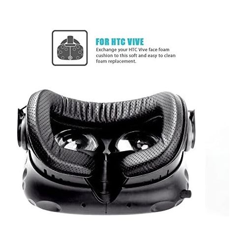  [아마존베스트]KIWI design Face Cushion for HTC Vive, Foam Pad Eye Mask Replacement for HTC Vive 3 Packs 18mm/12mm/6mm with Clean Kits