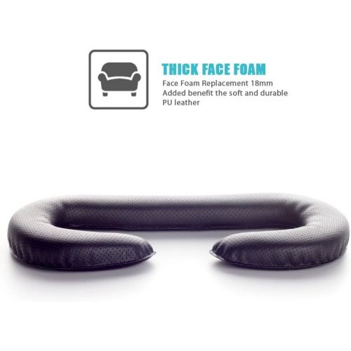  [아마존베스트]KIWI design Face Cushion for HTC Vive, Foam Pad Eye Mask Replacement for HTC Vive 3 Packs 18mm/12mm/6mm with Clean Kits