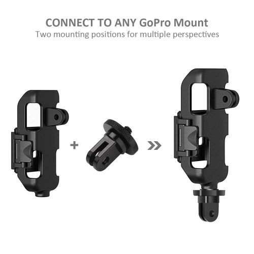  KIWI design 4-in-1 Tripod Mount Holder for DJI Osmo Pocket, Osmo Pocket Accessories Expansion Kit Protective Frame with Backpack Clip, Tripod Mount Adapter and Screw Adapter