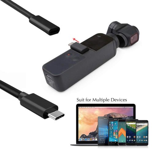  KIWI design Universal Type-C USB Extension Cord Female Connector Adapter Cable Compatible with DJI Osmo Pocket Accessories [3.3Ft/1M]